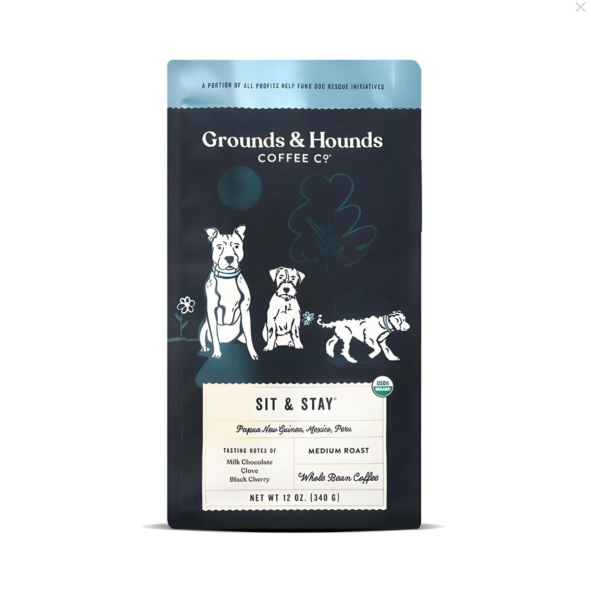 Grounds & Hounds Sit & Stay™ Medium-Dark Roast Blend Coffee - Whole Bean