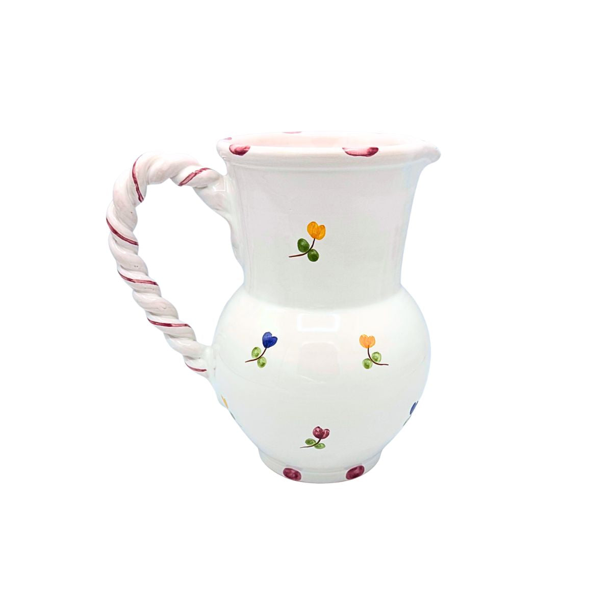 Faienceries D'Art de Malicorne Mille Fleurs Pitcher - Red - Retired