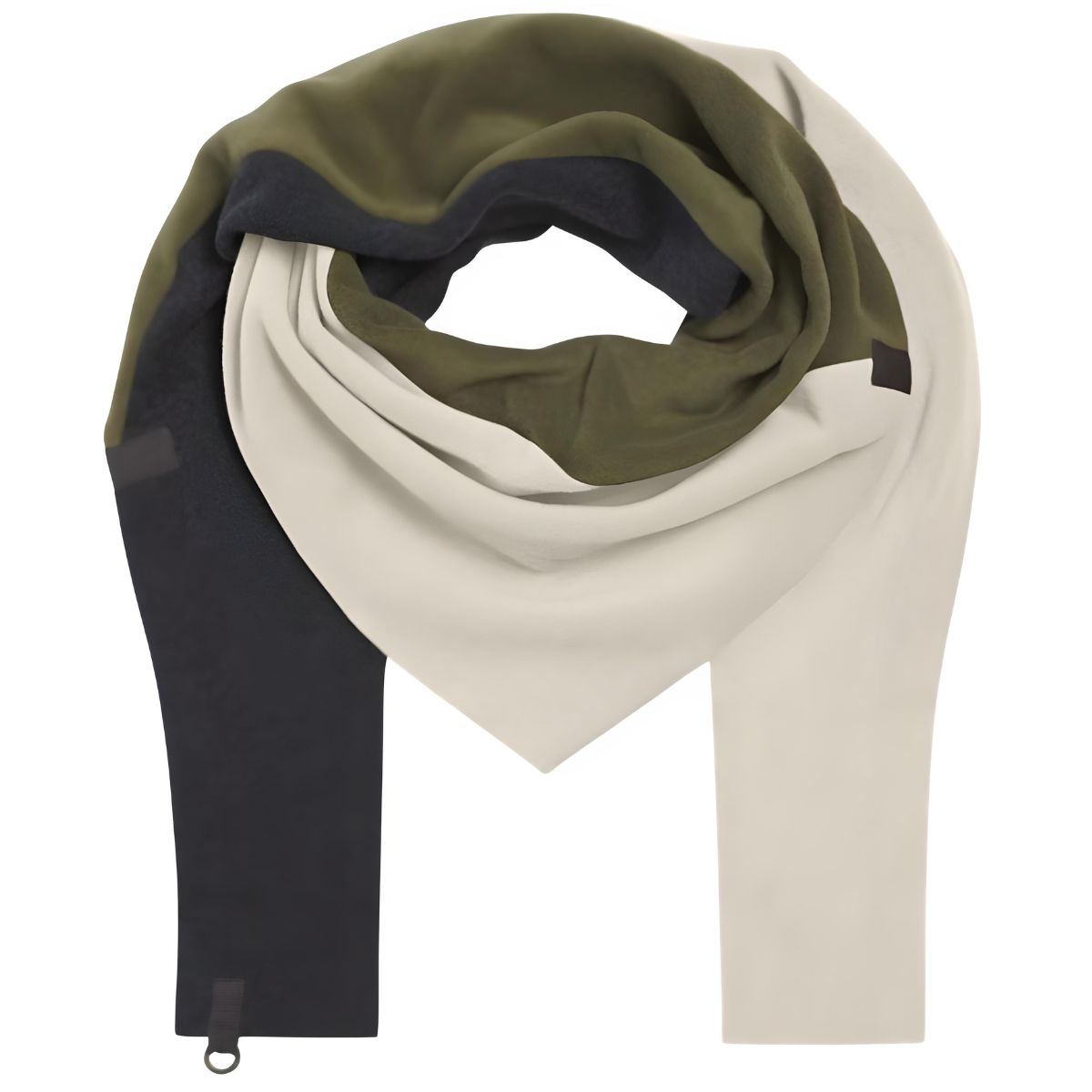 Henriette Steffensen Copenhagen Triangle Scarf - Moss/Kit/Black