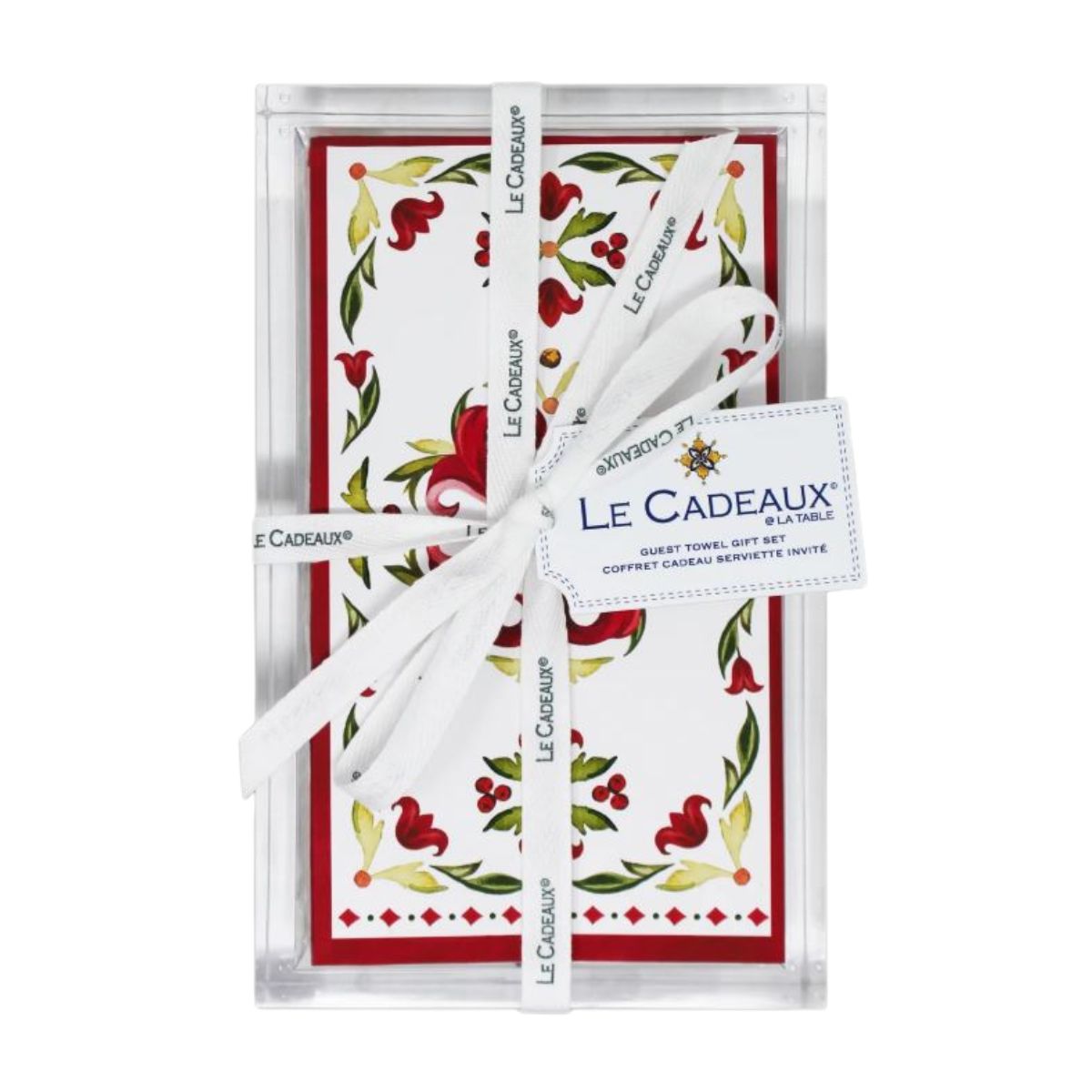 Le Cadeaux Vishcio Guest Napkins & Acrylic Holder Gift Set