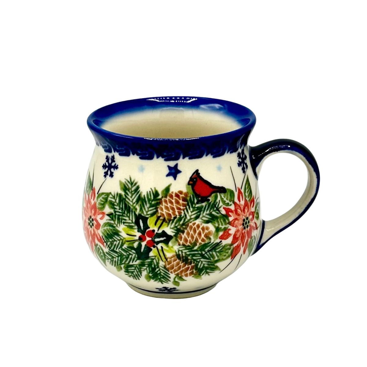 Polish Pottery Holiday Bubble Mug - Small