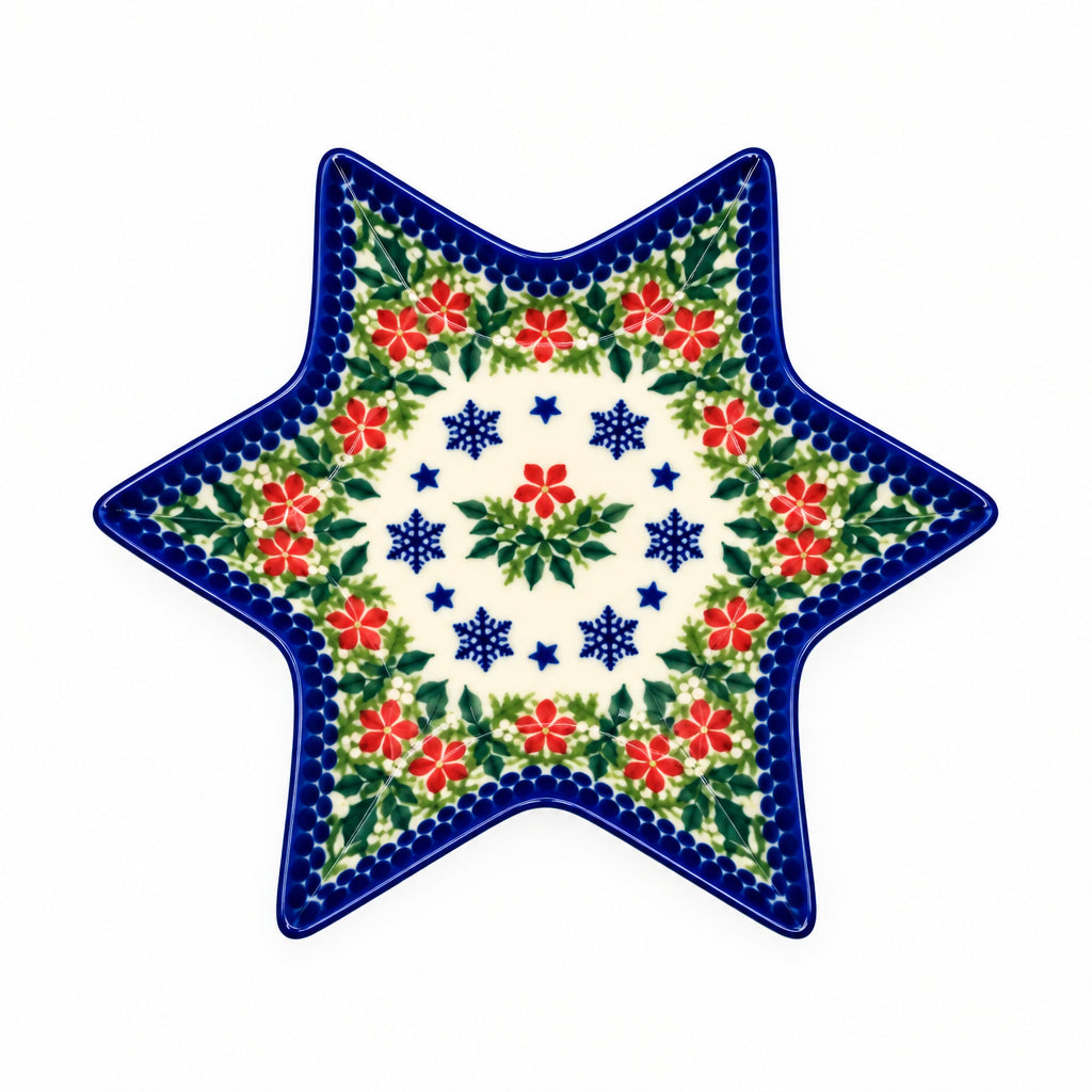 Polish Pottery Holiday Star Plate