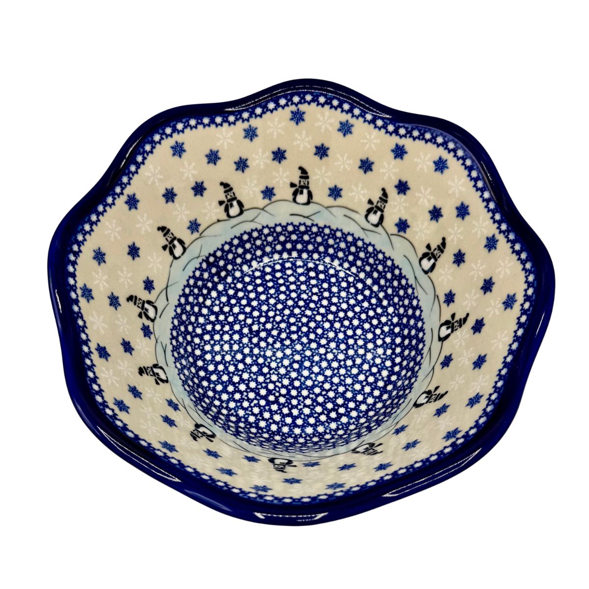 Polish Pottery Snowflake Viki Bowl