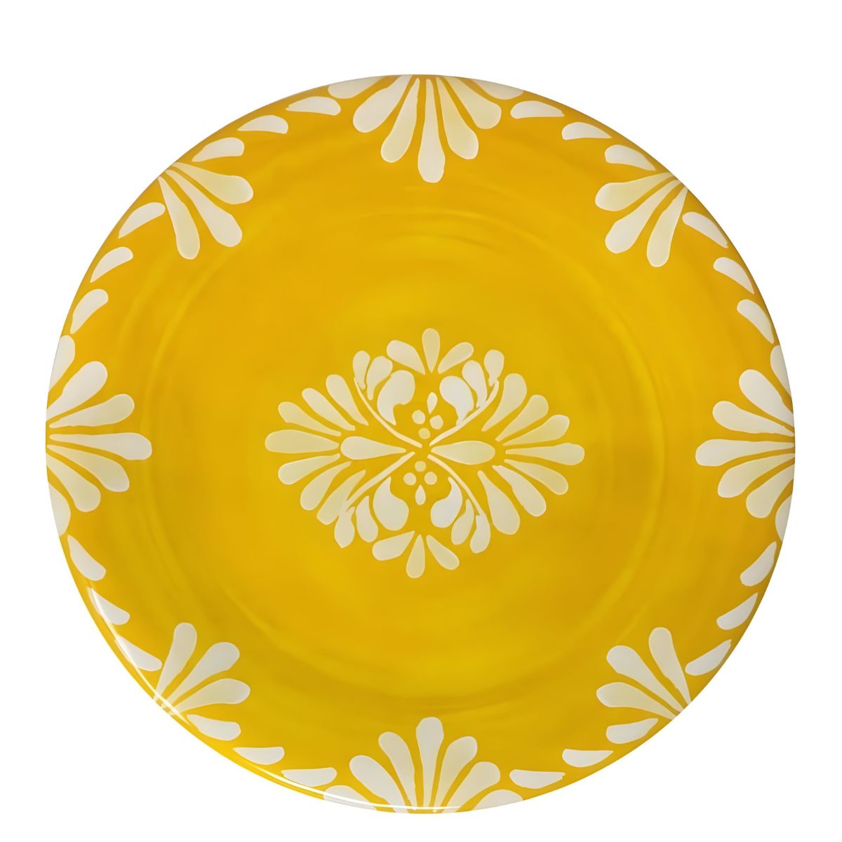 Le Cadeaux Paloma Yellow Melamine Salad Plates Set/4