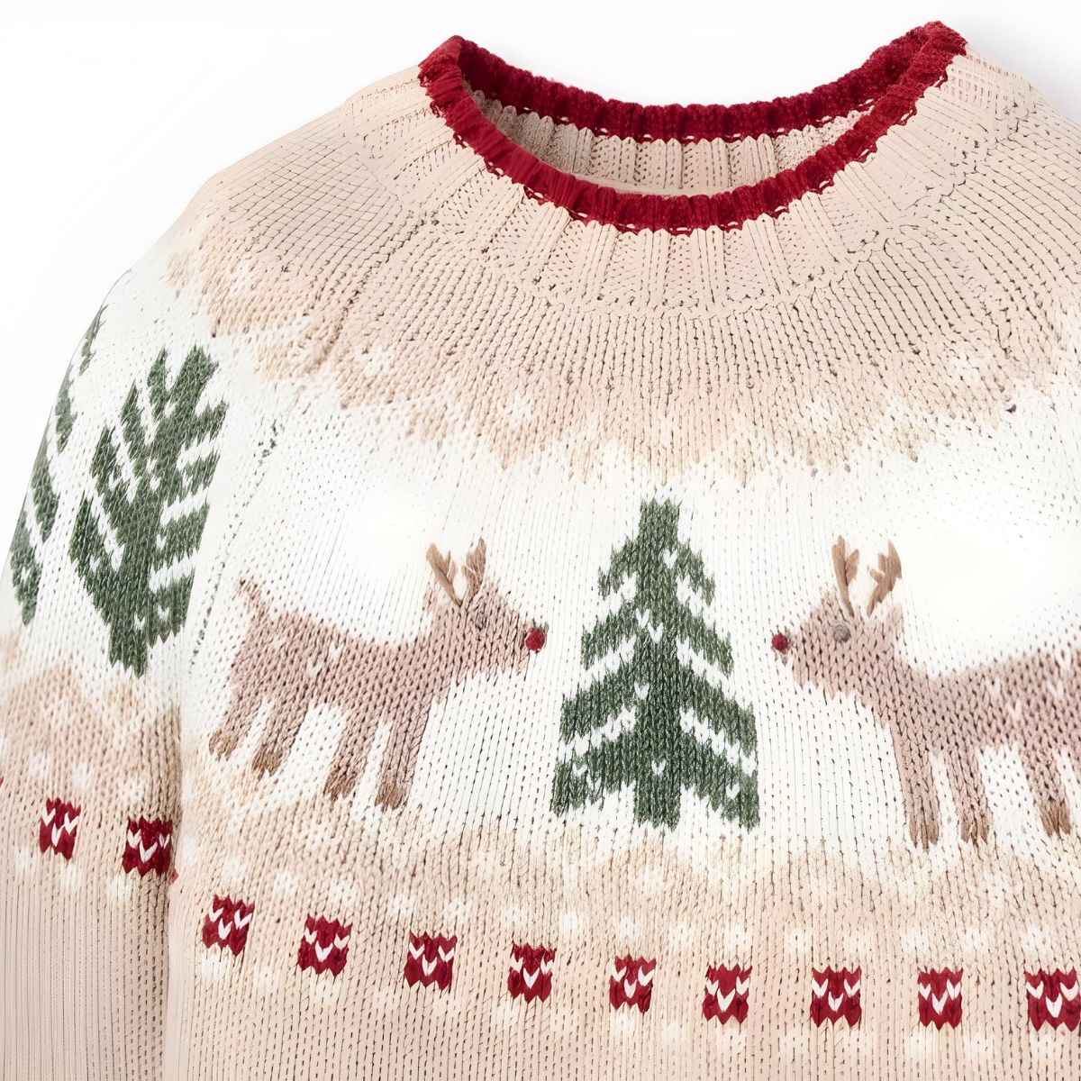 Elegant Baby Holiday Fairisle Sweater + Tartan Pant Set