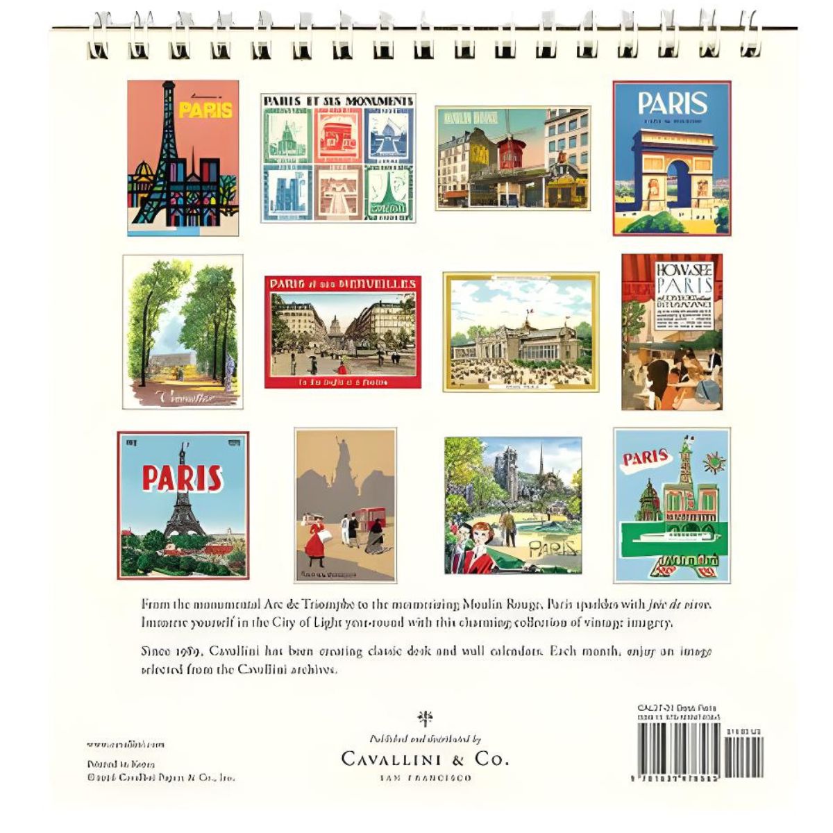 Cavallini Paris 2027 Desk Calendar