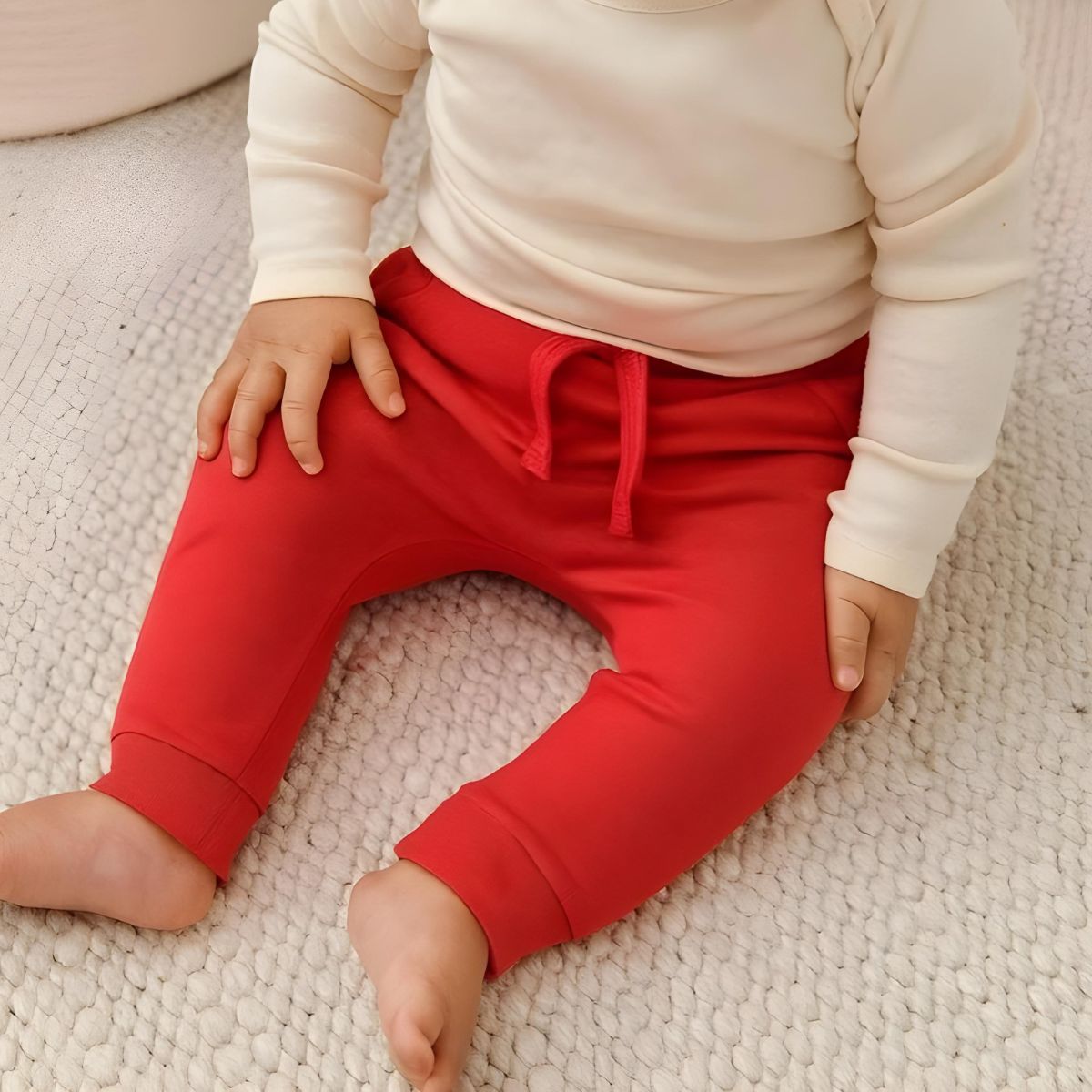 Finn + Emma Baby Kid Lounge Organic Pants - Scarlet Red