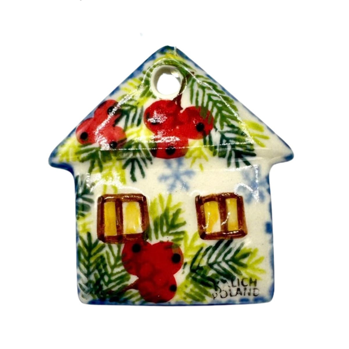 Polish Pottery Berry House Ornament