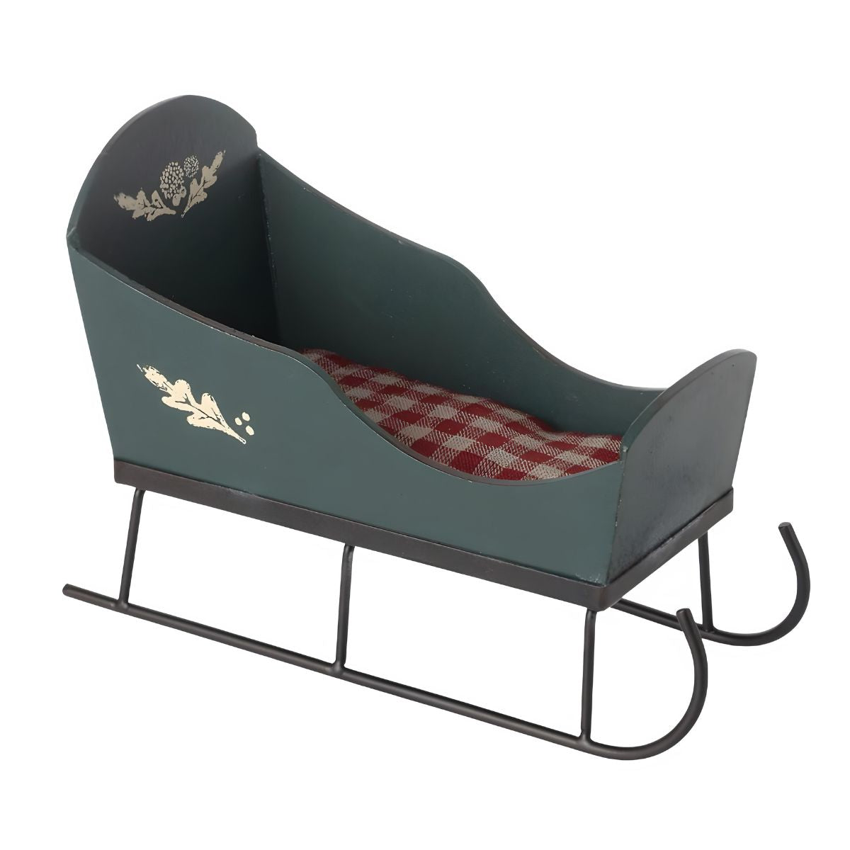 Maileg Sleigh, Mini - Green