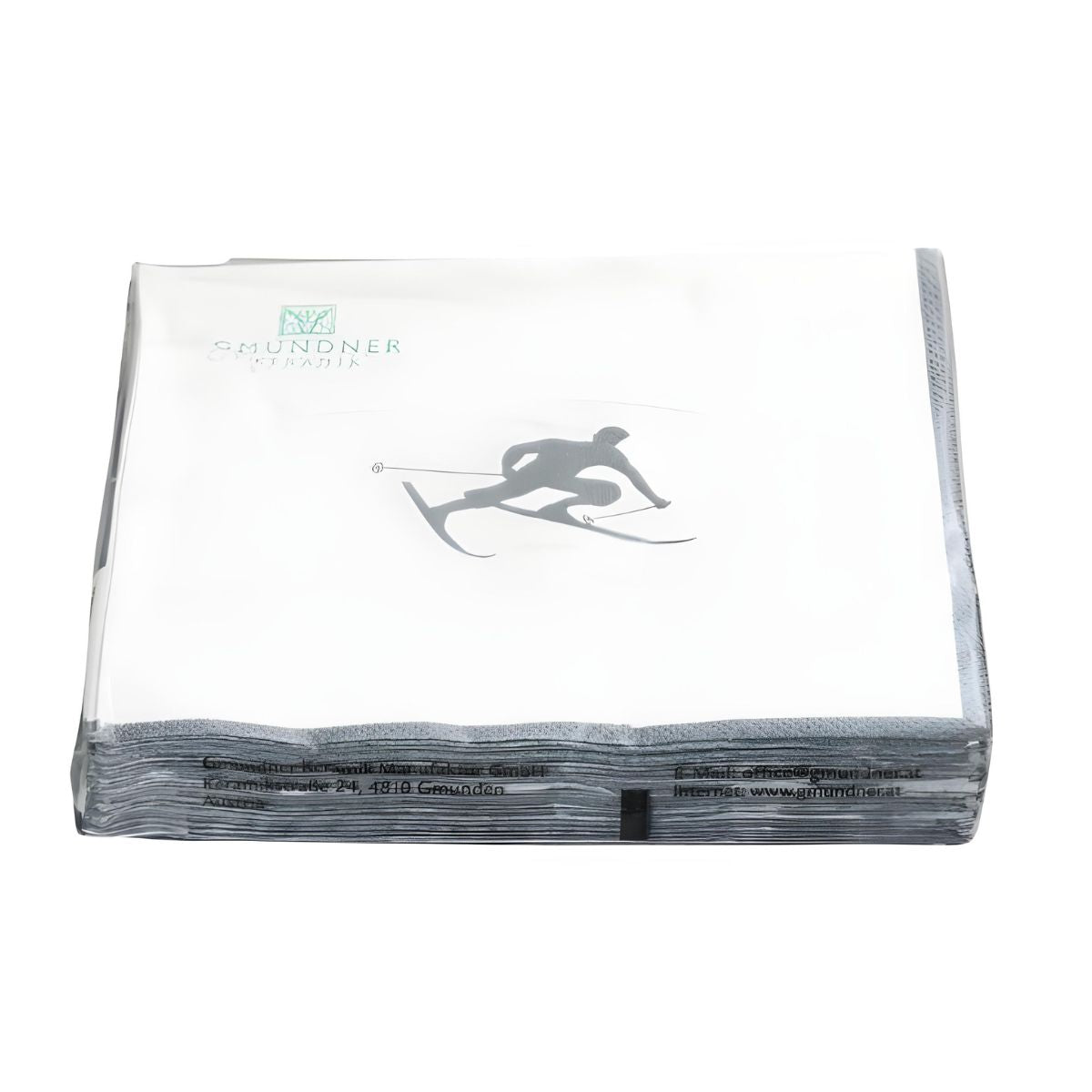 Gmundner Keramik Grey Toni, the Skier Napkins - Set of 20