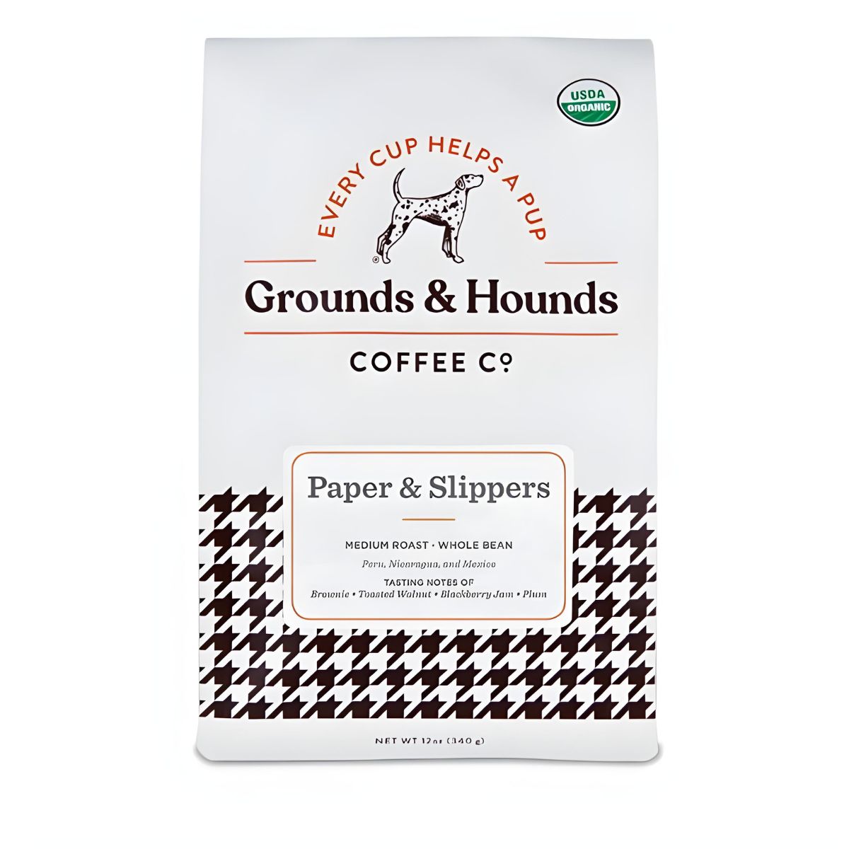 Grounds & Hounds Paper & Slippers Medium Roast Blend - Whole Bean
