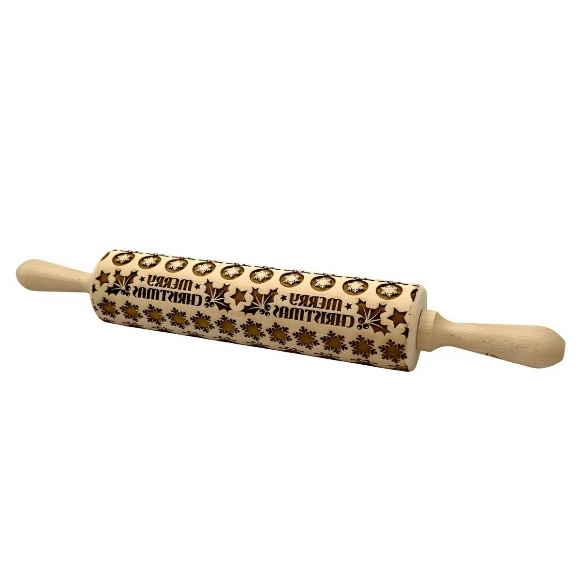 Polish Pottery 10" Embossing Rolling Pin - Holiday Ribbon