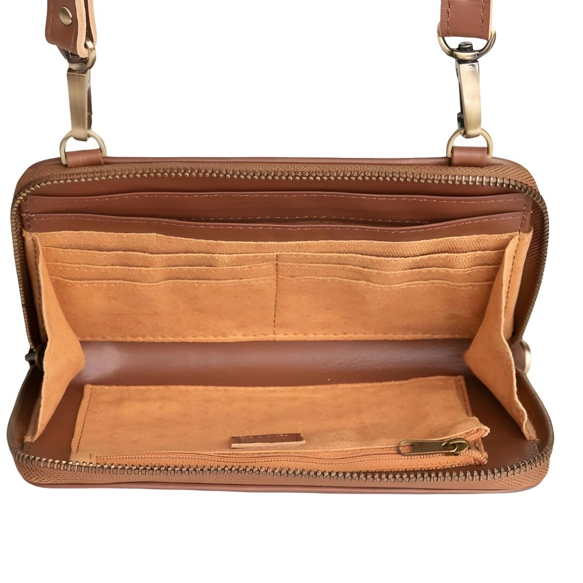 Joyn Honey Hand Woven Crossbody Wallet