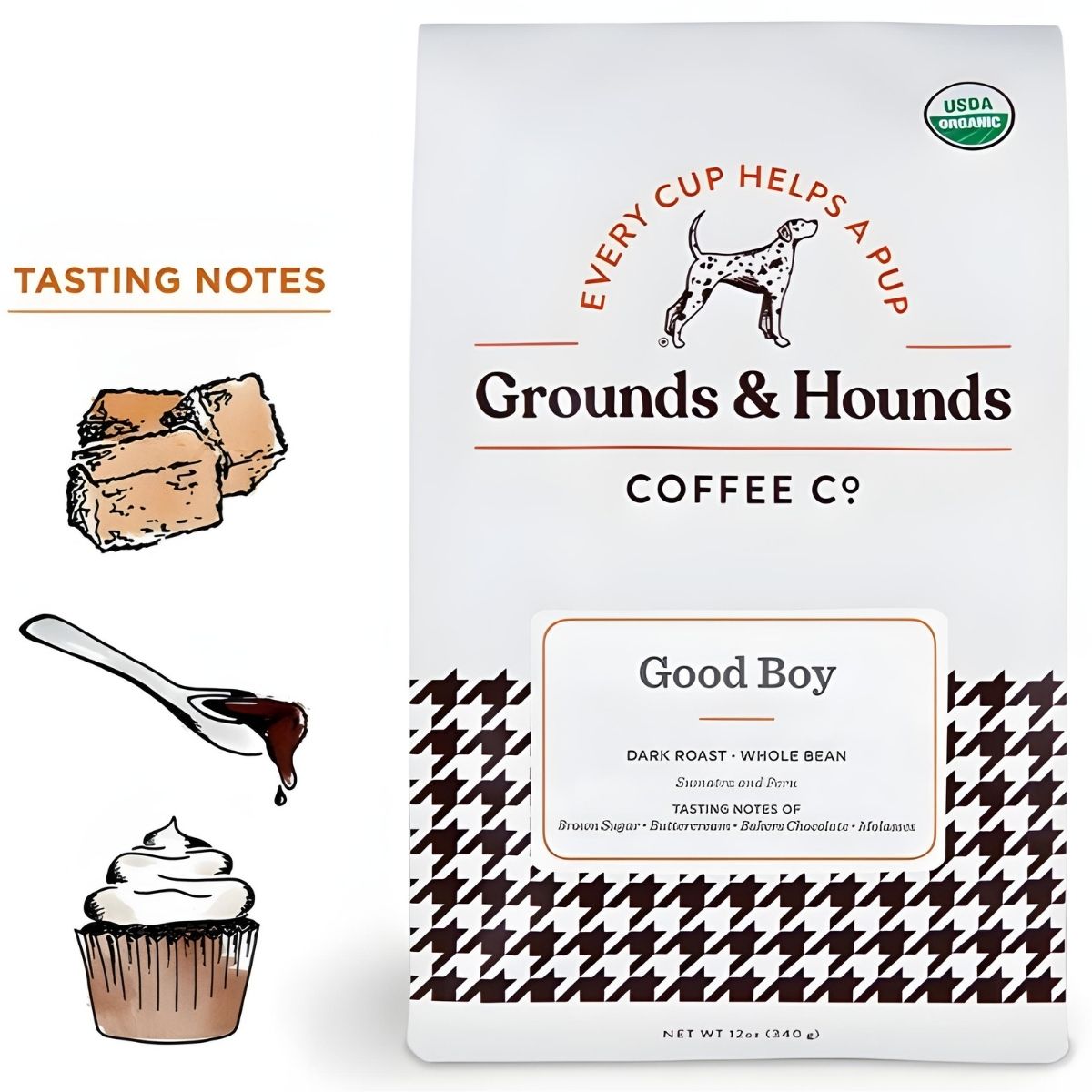 Grounds & Hounds Good Boy Dark Roast - Whole Bean