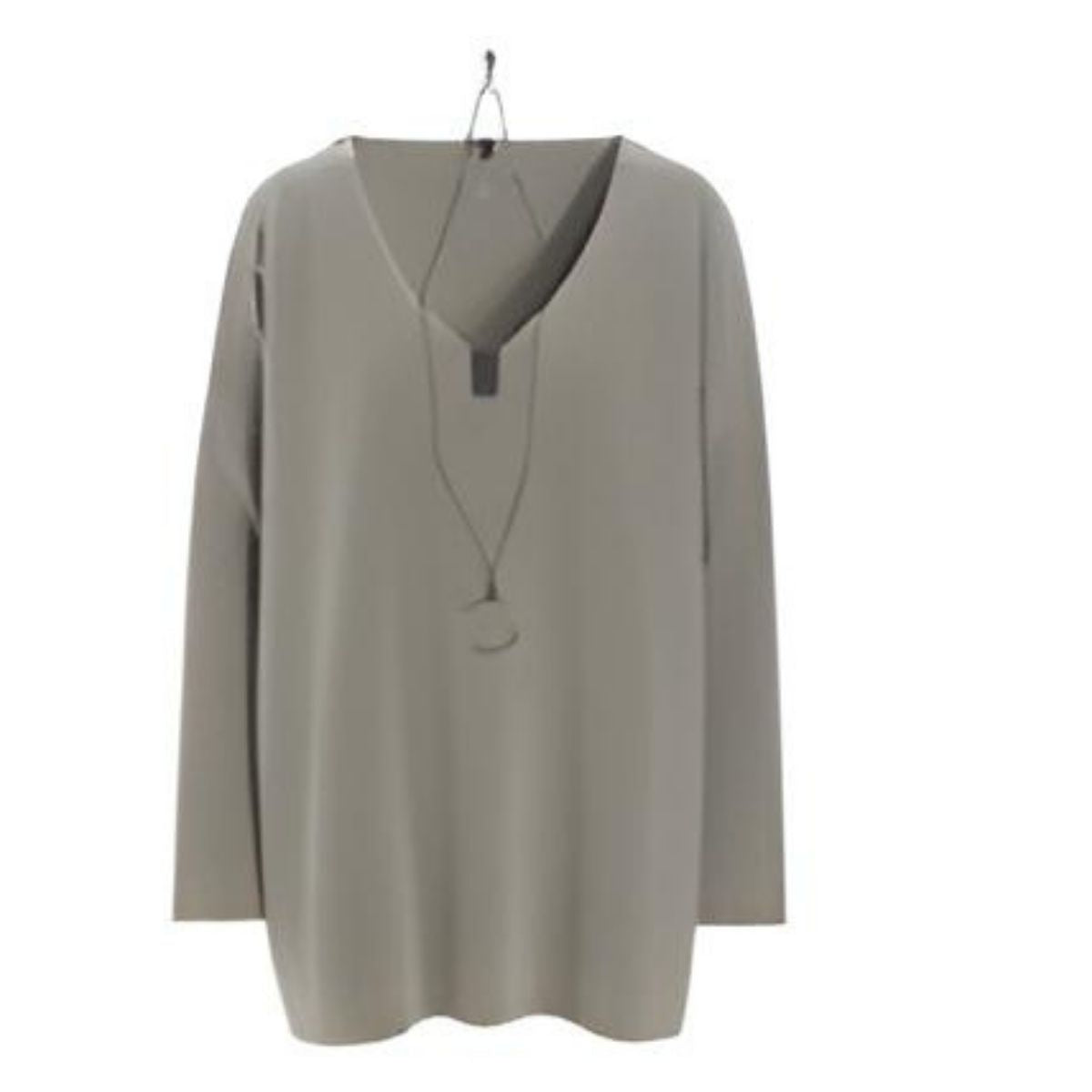 Henriette Steffensen Copenhagen Fleece V-Neck Blouse - Elephant