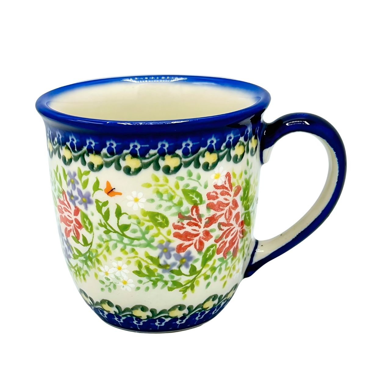 Polish Pottery Large Floral Viking Mug