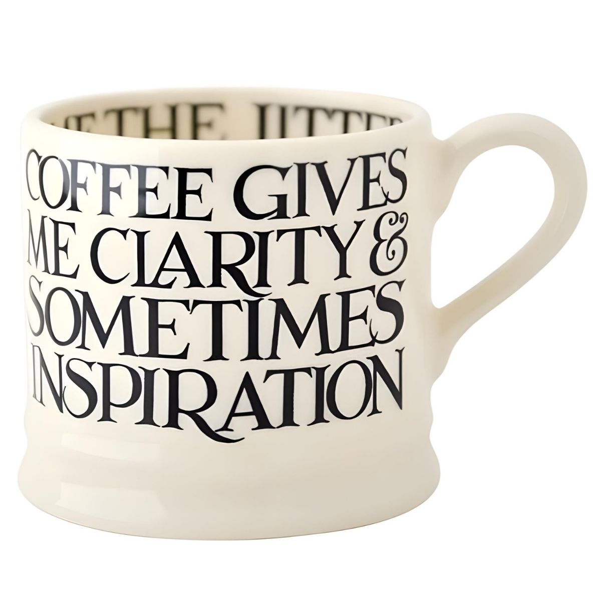 Emma Bridgewater Black Toast All Over Writing - Small Mug