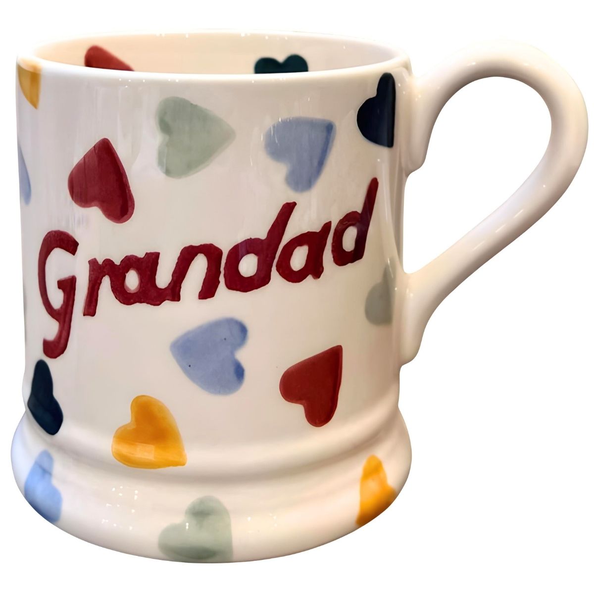 Emma Bridgewater Polka Heart, Grandad 1/2 Pint Mug