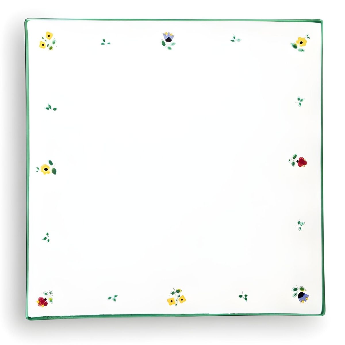 Gmundner Keramik Alpine Flowers 12" Square Serving Plate