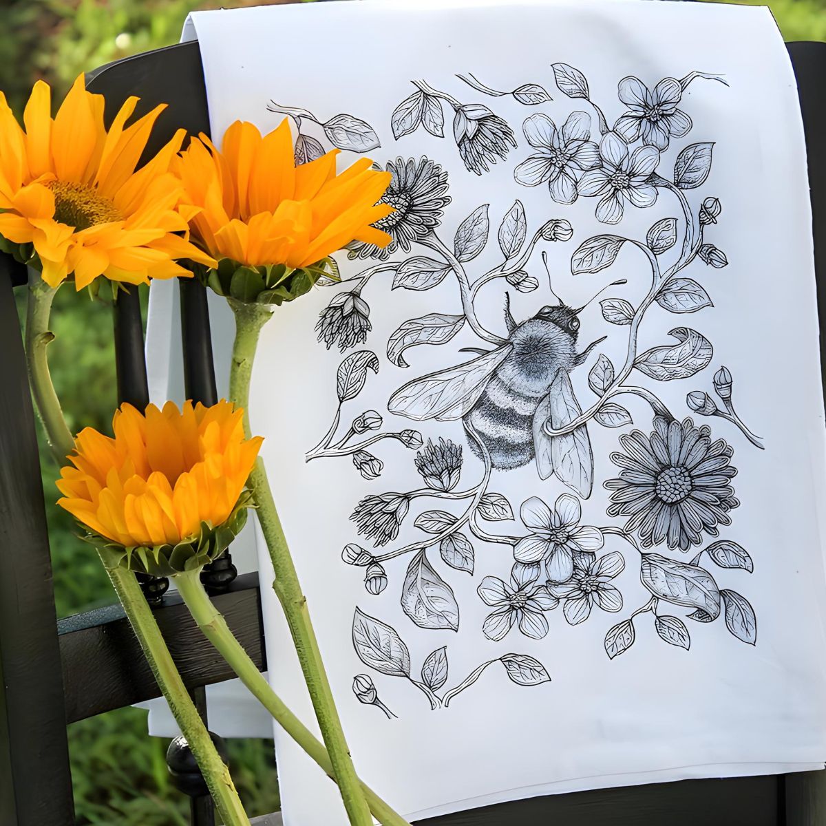 Native Apiary Tea Towel