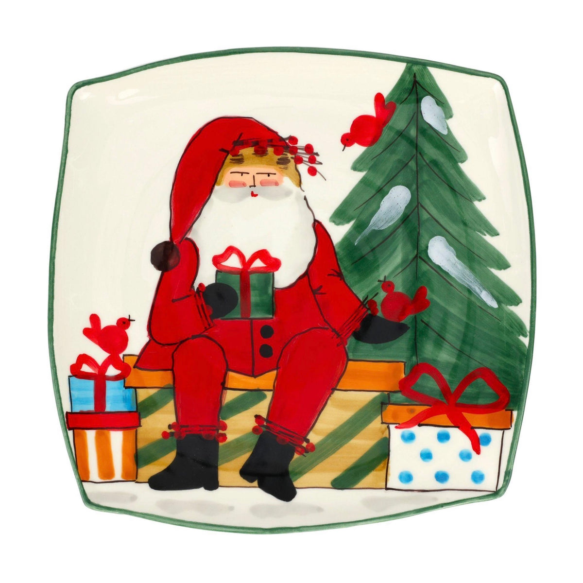 Vietri Old St. Nick 2026 Limited Edition Square Platter