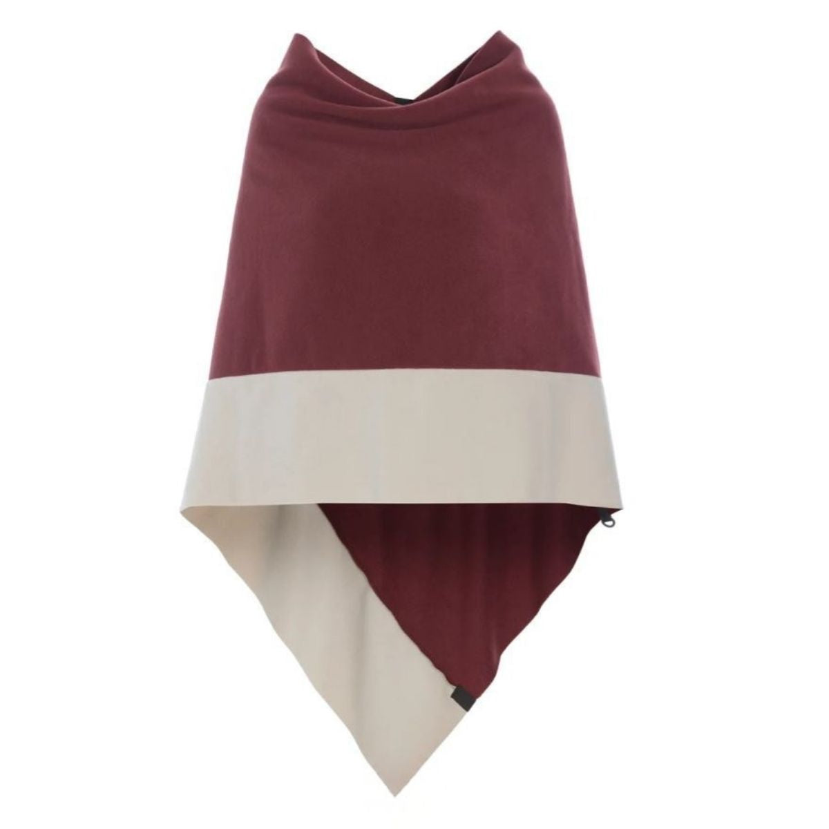 Henriette Steffensen Copenhagen 2-Colored Poncho - Bordeaux/Kit