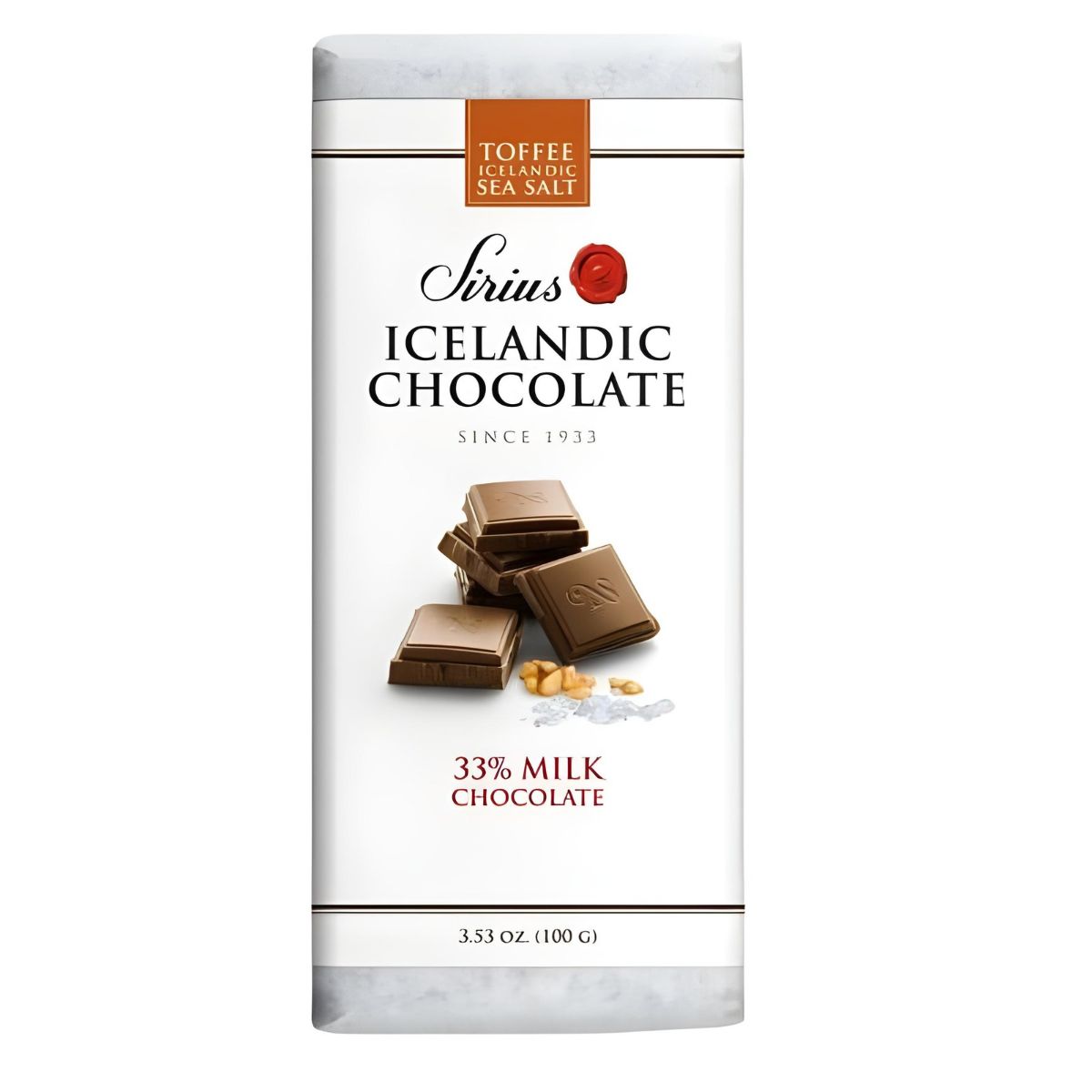 Sirius 33% Milk Chocolate with Toffee & Icelandic Sea Salt