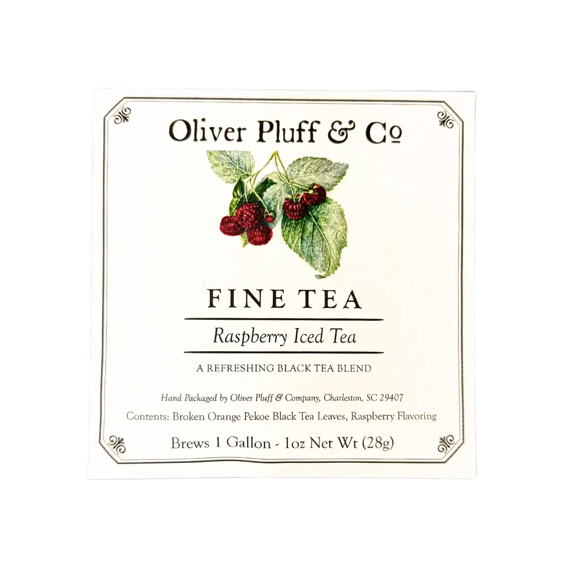 Oliver Pluff & Company - Raspberry Iced Tea - 1 Gallon Envelope