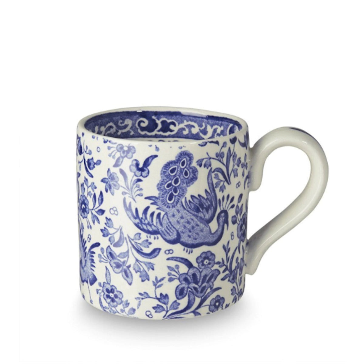 Burleigh Blue Regal Peacock Half Pint Mug