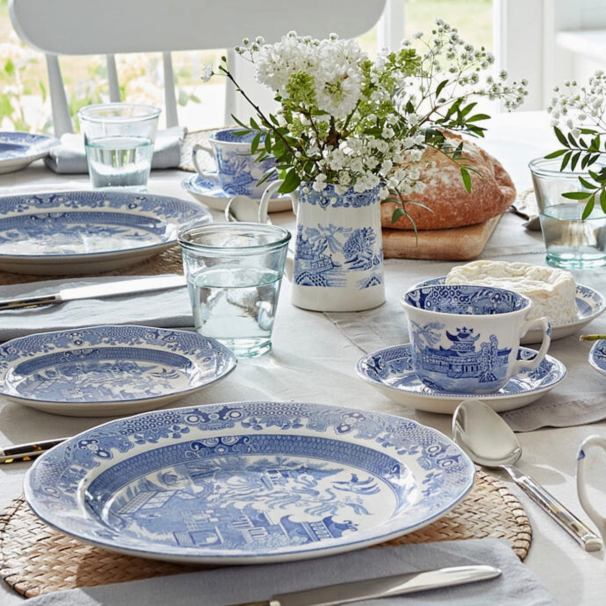 Burleigh Blue Willow Dinner Plate