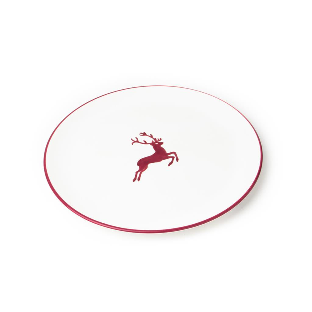 Gmundner Keramik Bordeaux Deer Coupe Dinner Plate