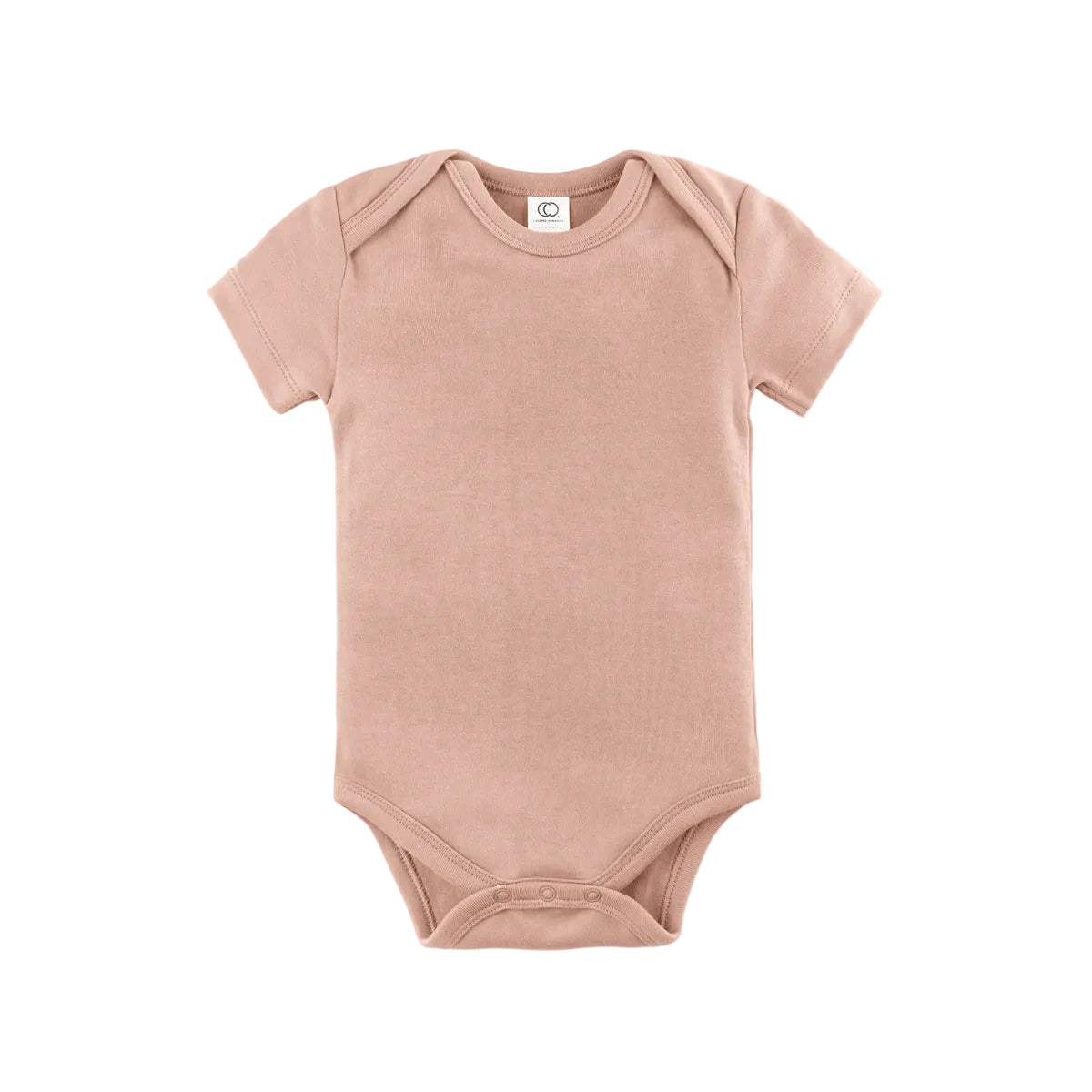 KENDI by Colored Organics Baby Short Sleeve Classic Bodysuit - Blush