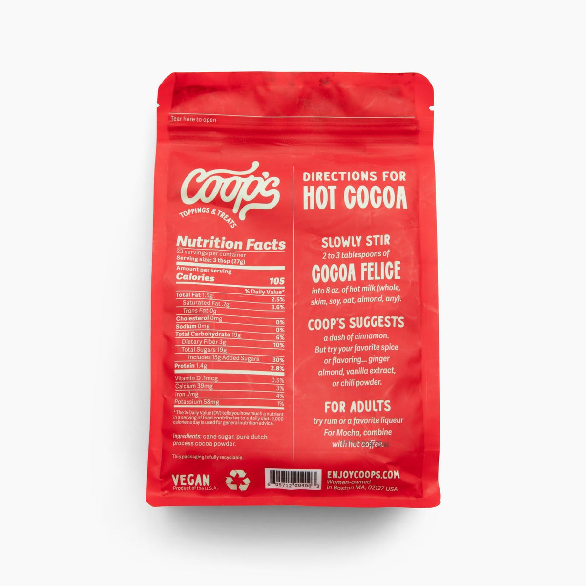 Coops Cocoa Felice Hot Chocolate Mix