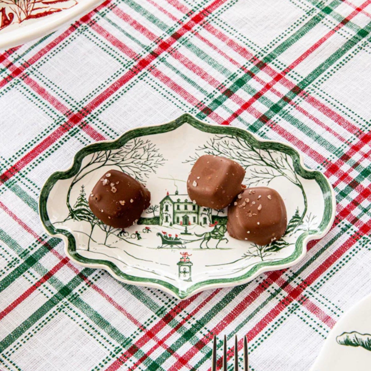 Juliska Country Estate Winter Frolic Gift Tray - Evergreen