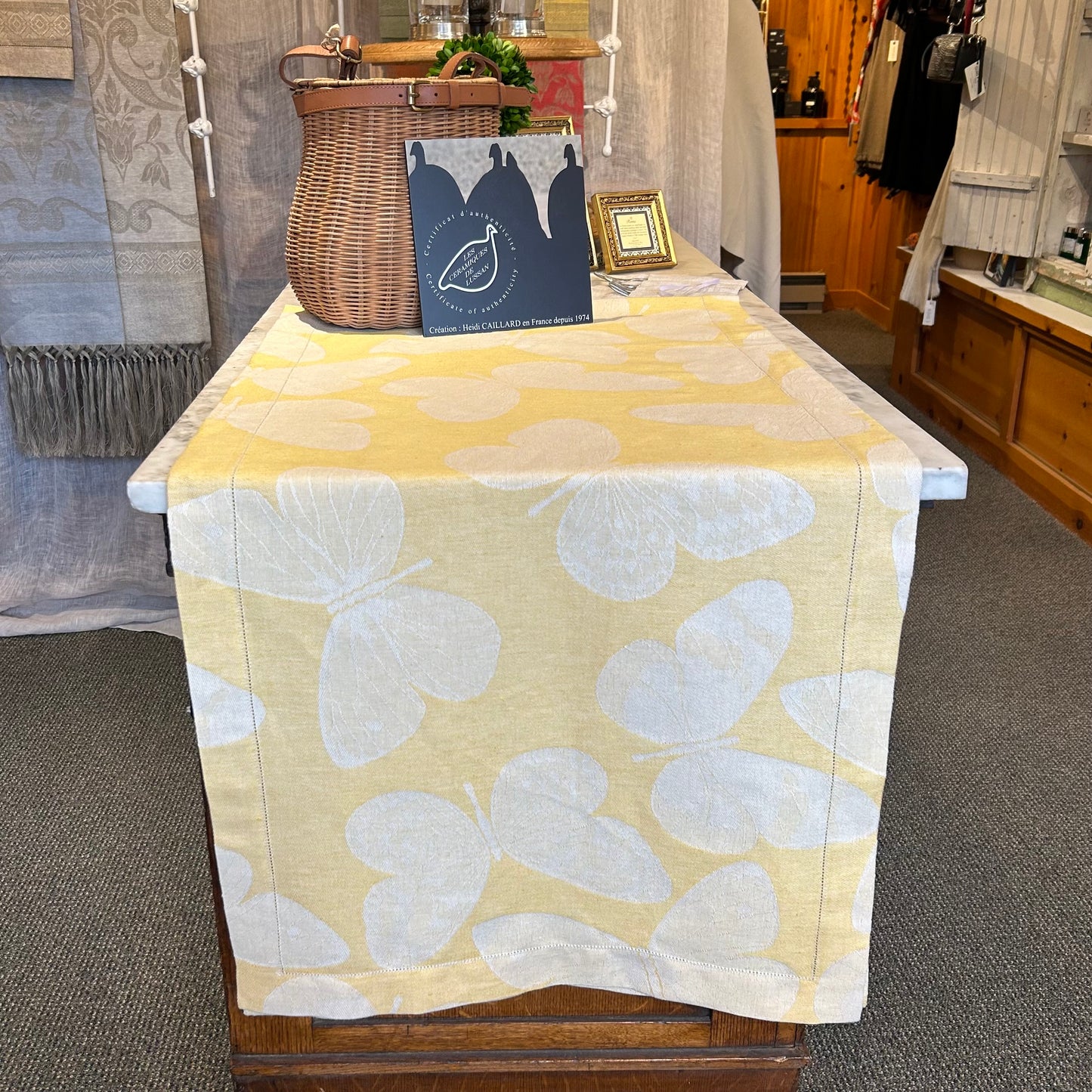 Fauna Runner Misto Lino Yellow 22" x 90"