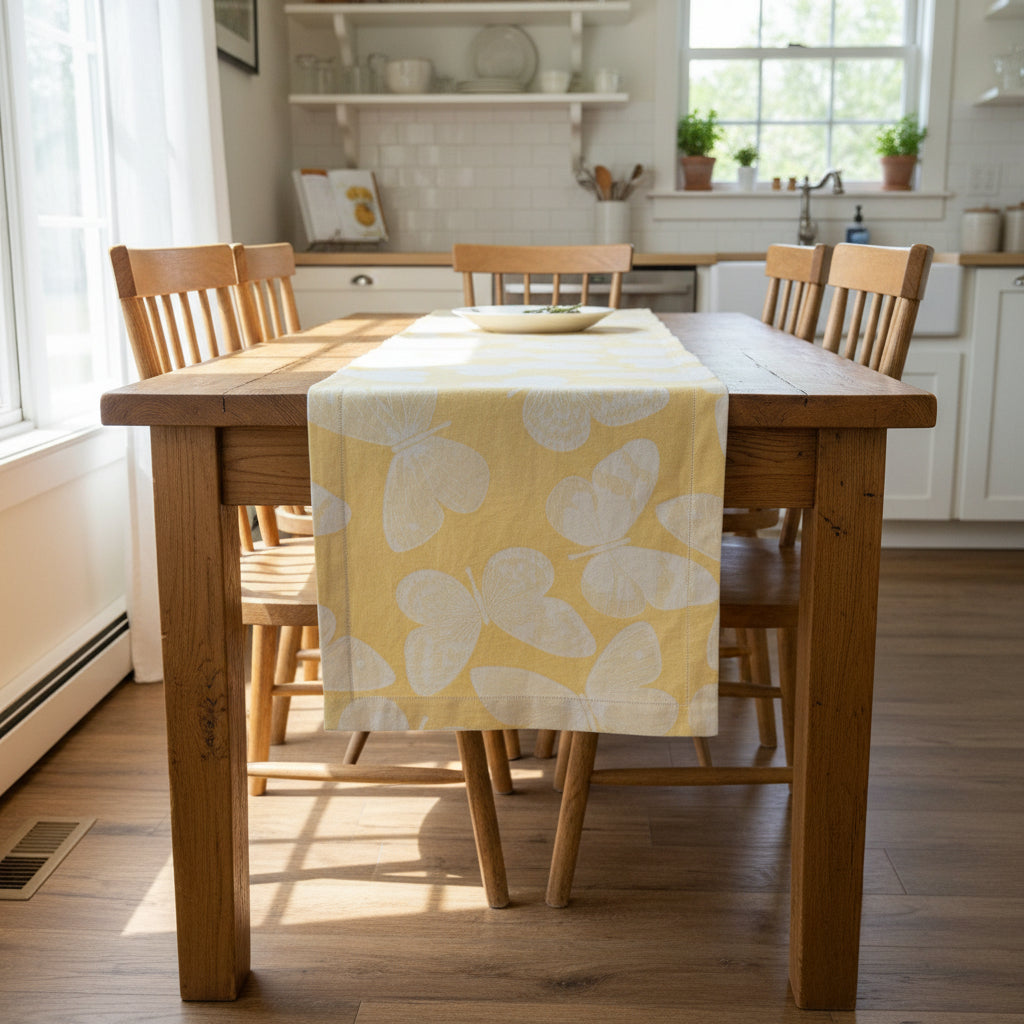 Fauna Runner Misto Lino Yellow 22" x 90"