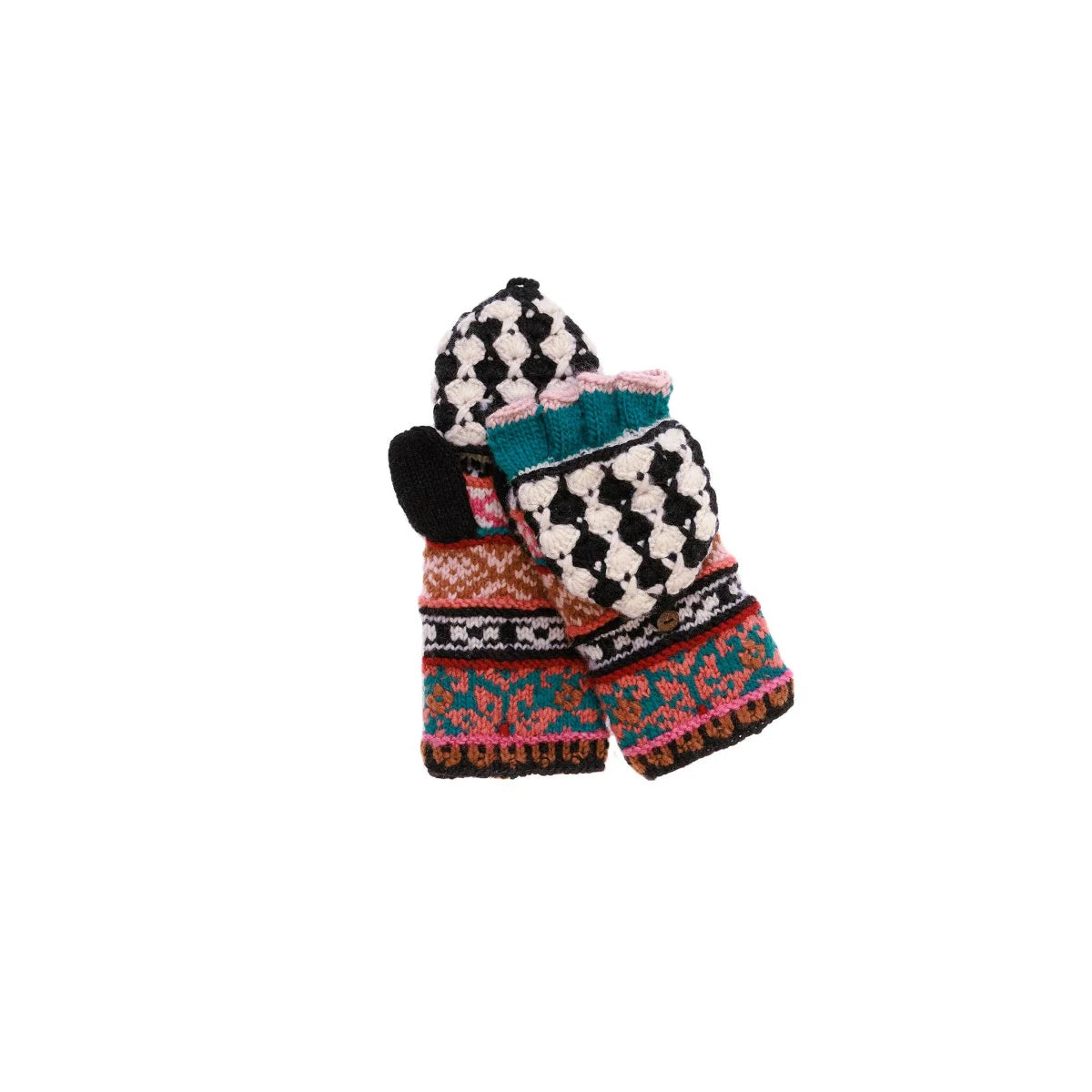 French Knot - Antonia Convertible Mittens - Black