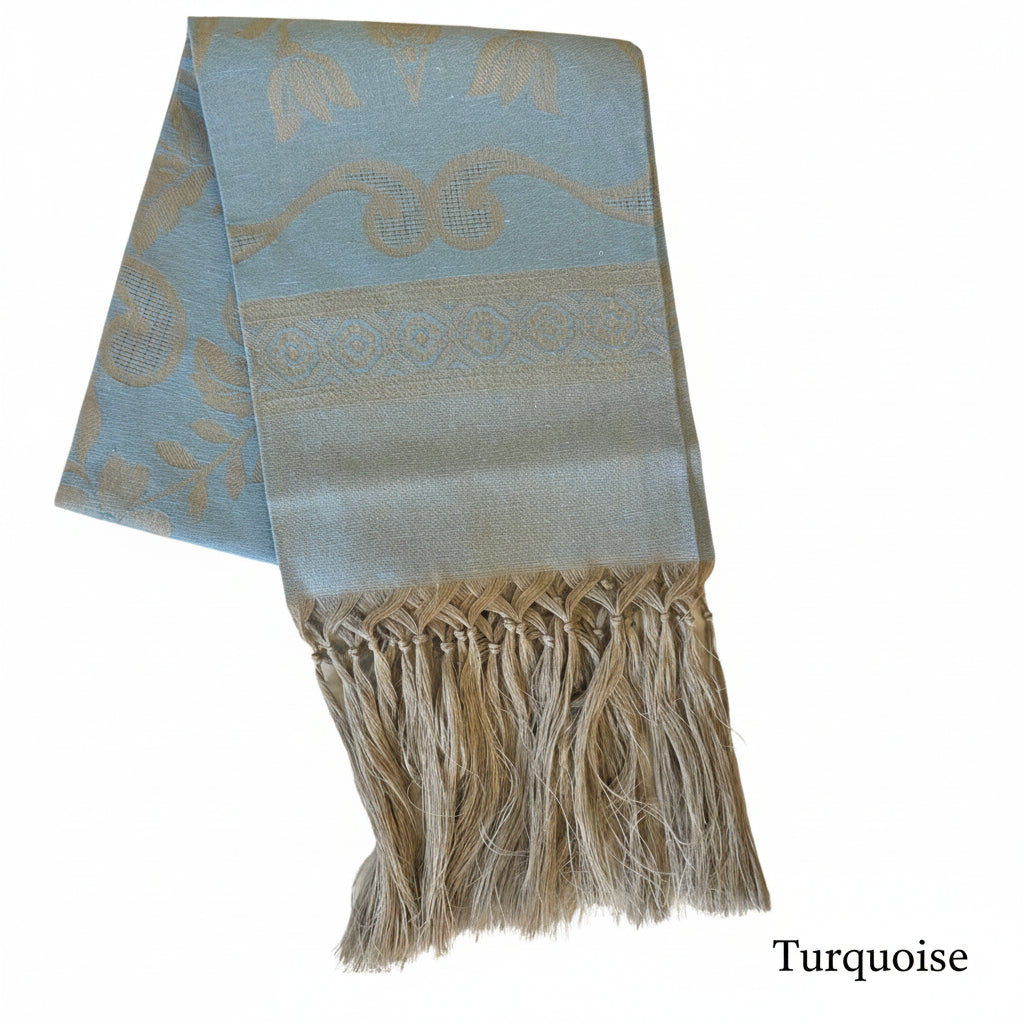 Tessitura Pardi Damasco Rustica 100% Linen Large (Bath) Towel with Fringe