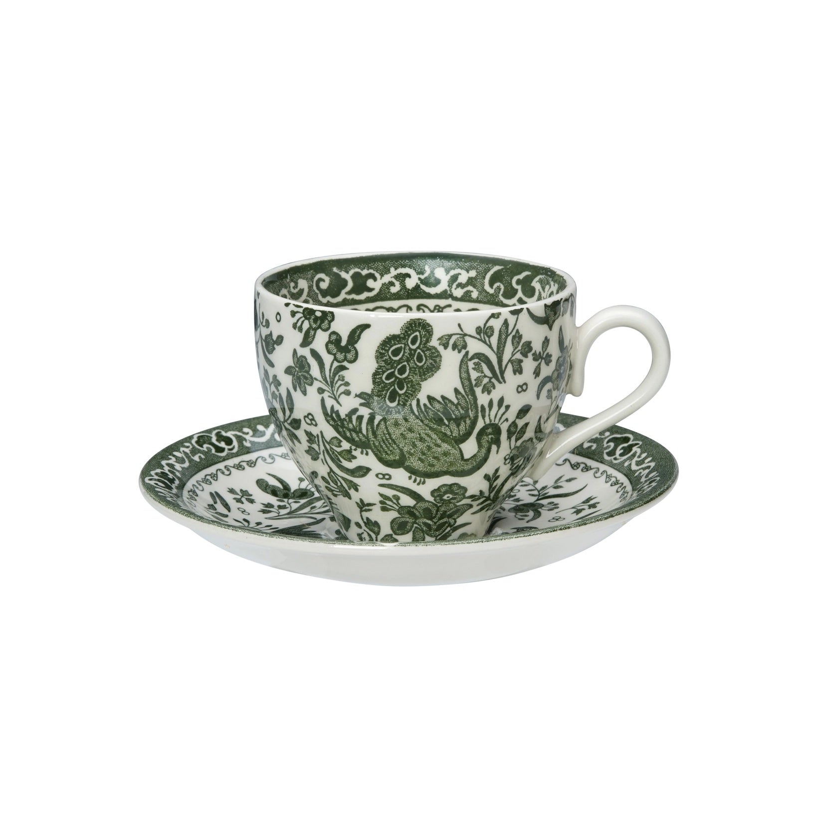 Burleigh Green Regal Peacock Teacup & Saucer - Retired – Ann Marie's