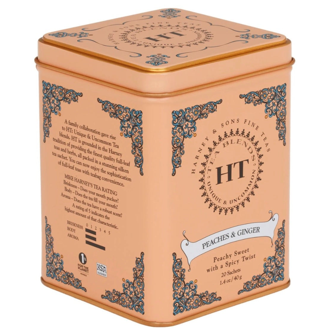 Harney & Sons Peaches & Ginger Tea - 20 Sachets