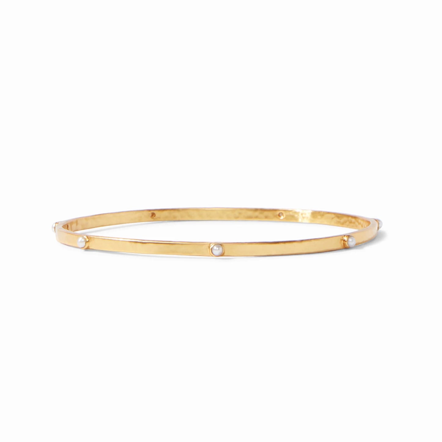 Julie Vos Crescent Stone Bangle - Pearl Medium