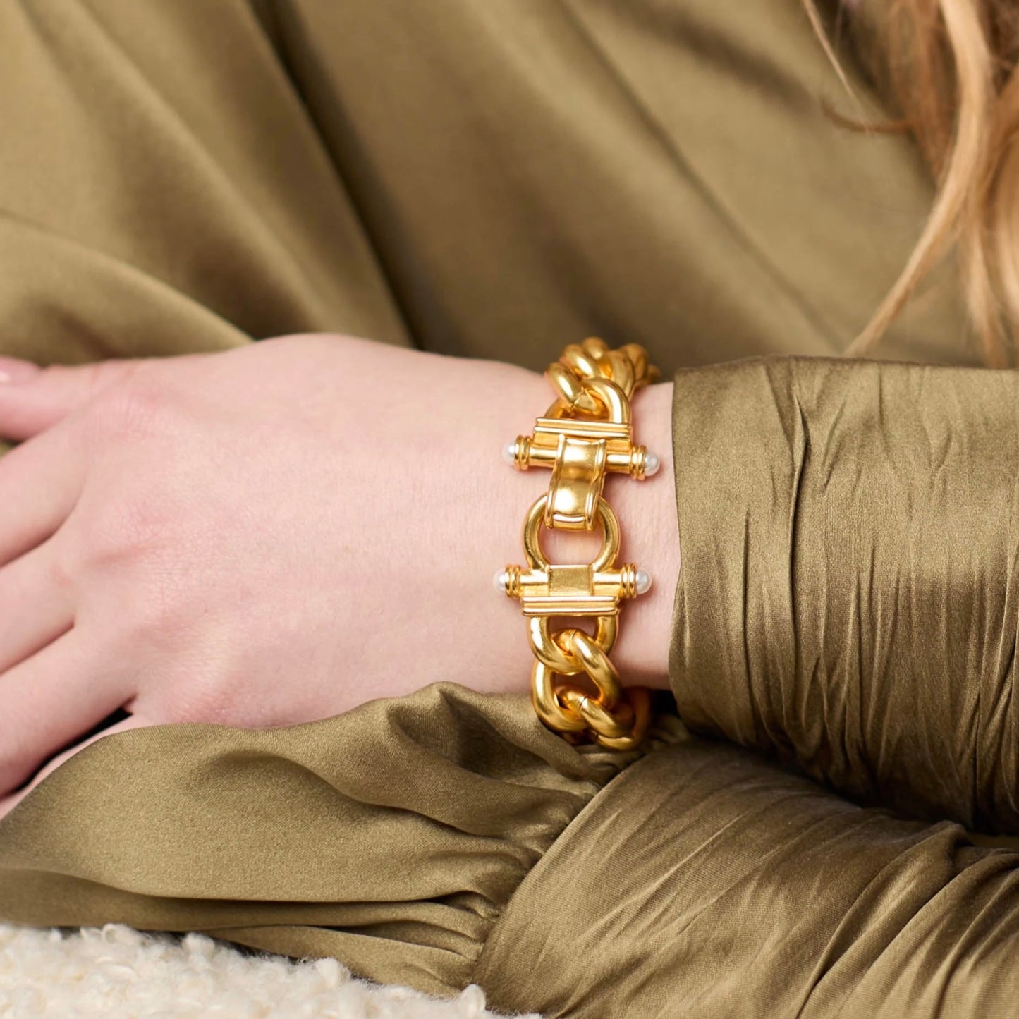 Julie Vos Dolce Link Bracelet - Pearl / Regular