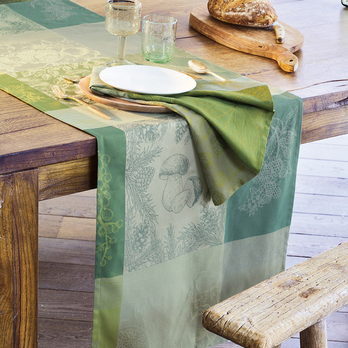Mille Bois D'Automne Mousse Cotton Table Runner