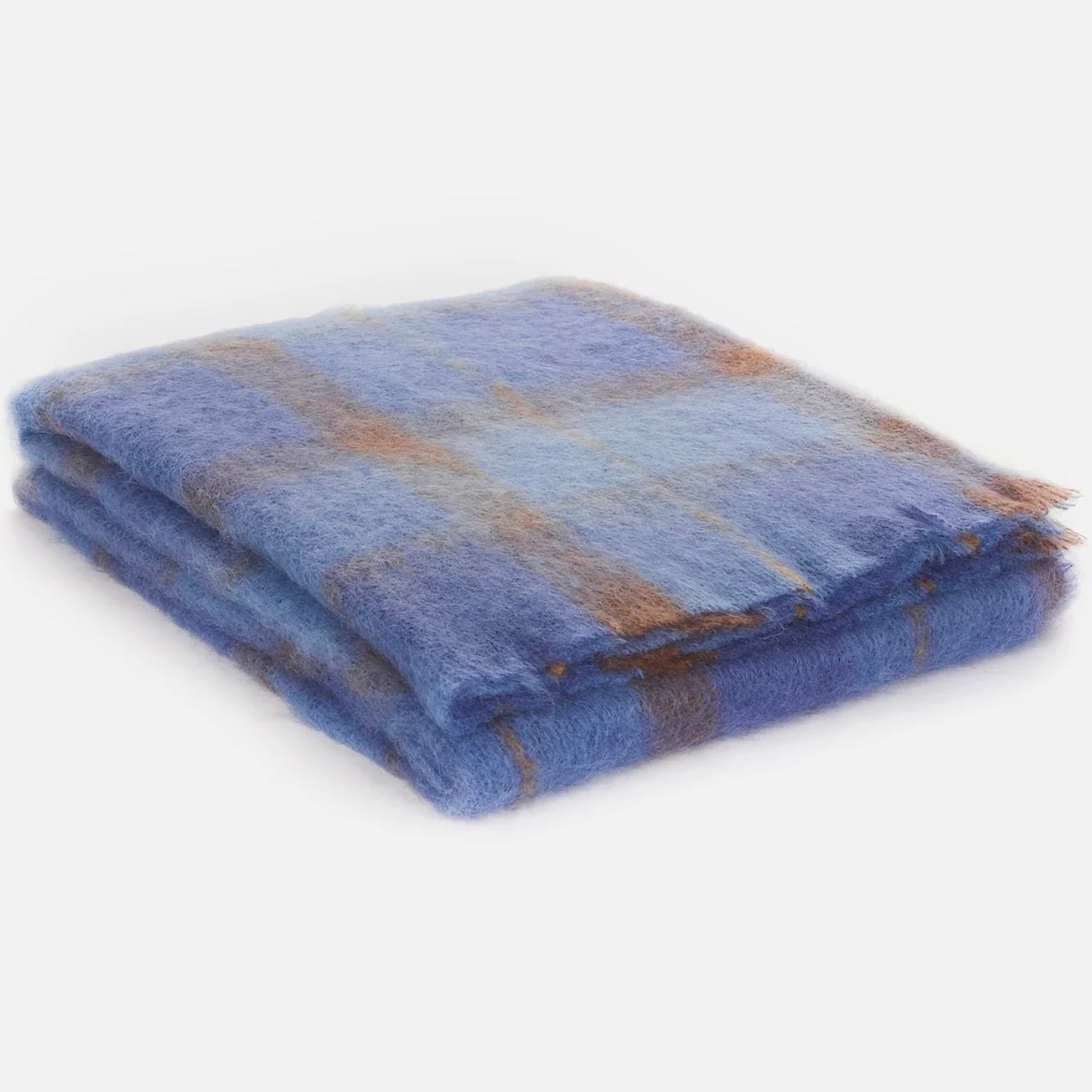 Cushendale Drumin Mohair Throw Blanket Large - Bluebird