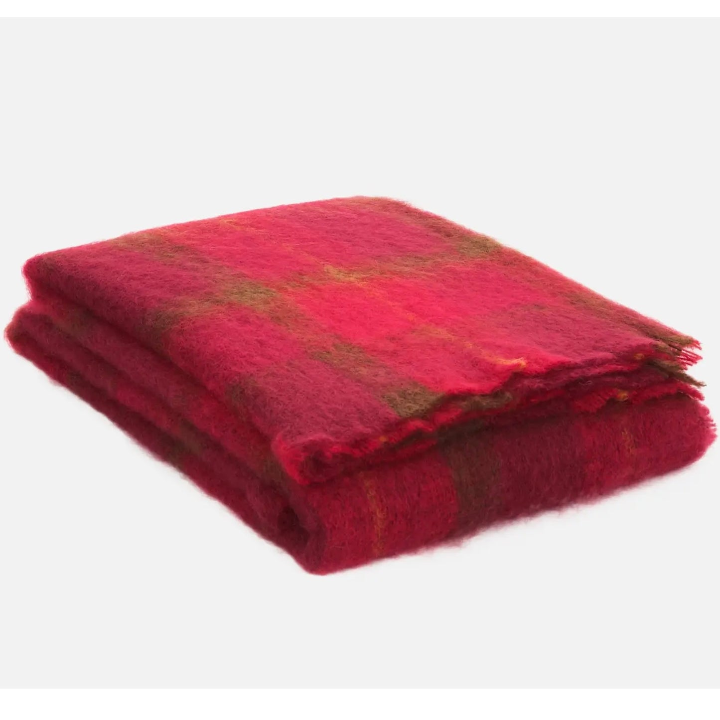 Cushendale Drumin Mohair Throw Blanket Large - Cranberry