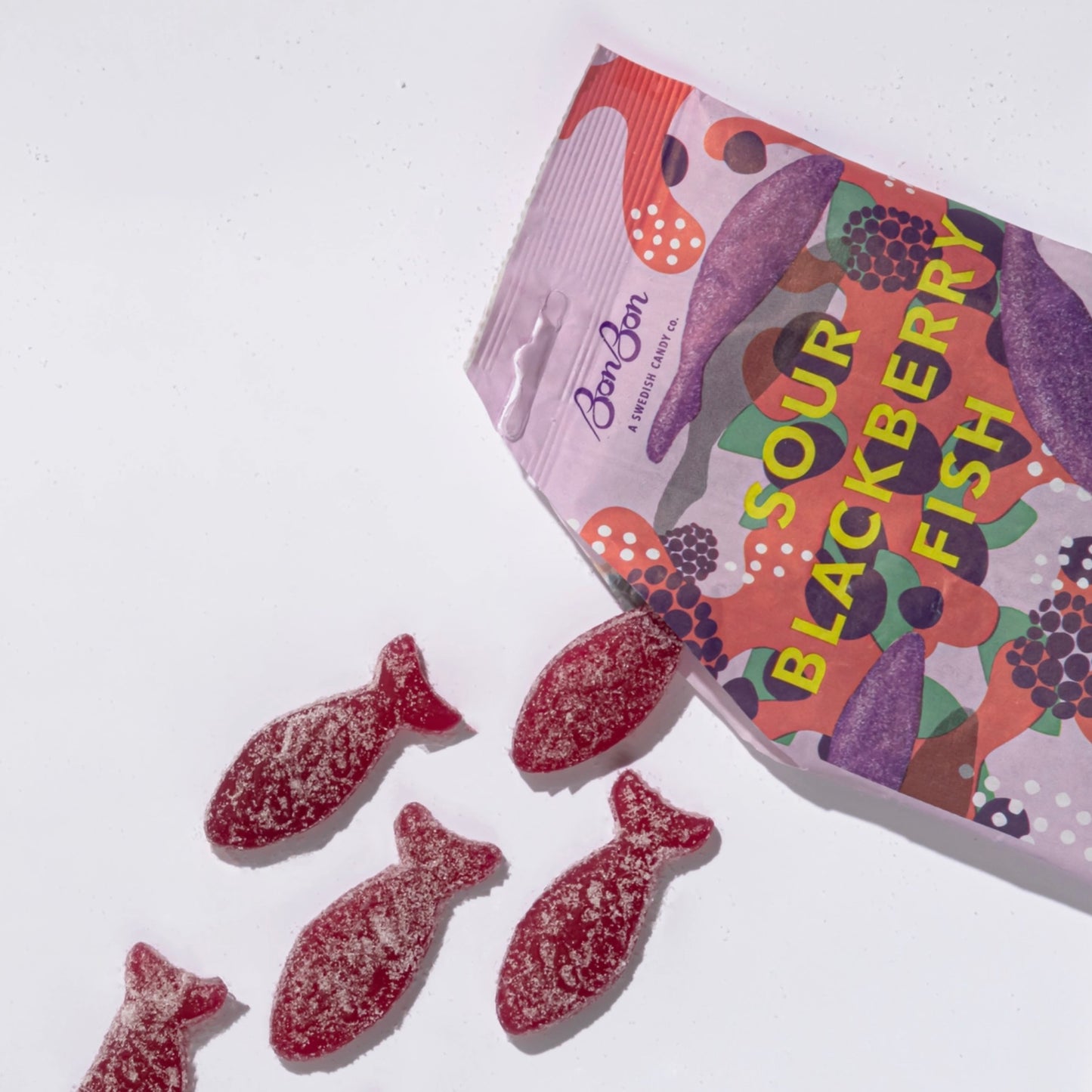 Bon Bon - A Swedish Candy Co Sour Blackberry Fish - Candy 5.2oz