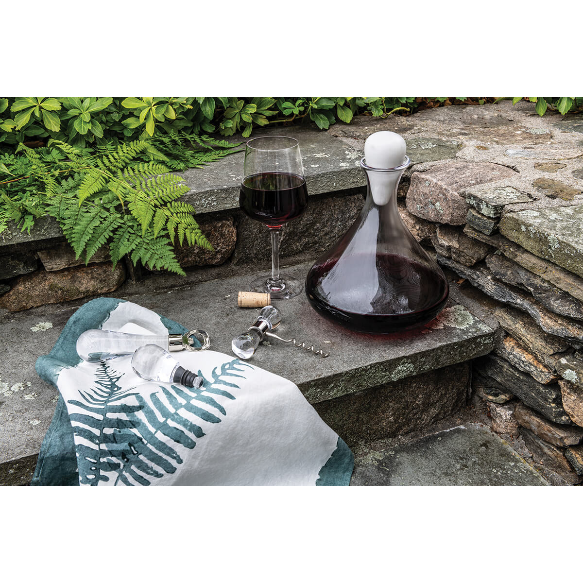 Simon Pearce Vintner Wine Decanter with Marble Stopper