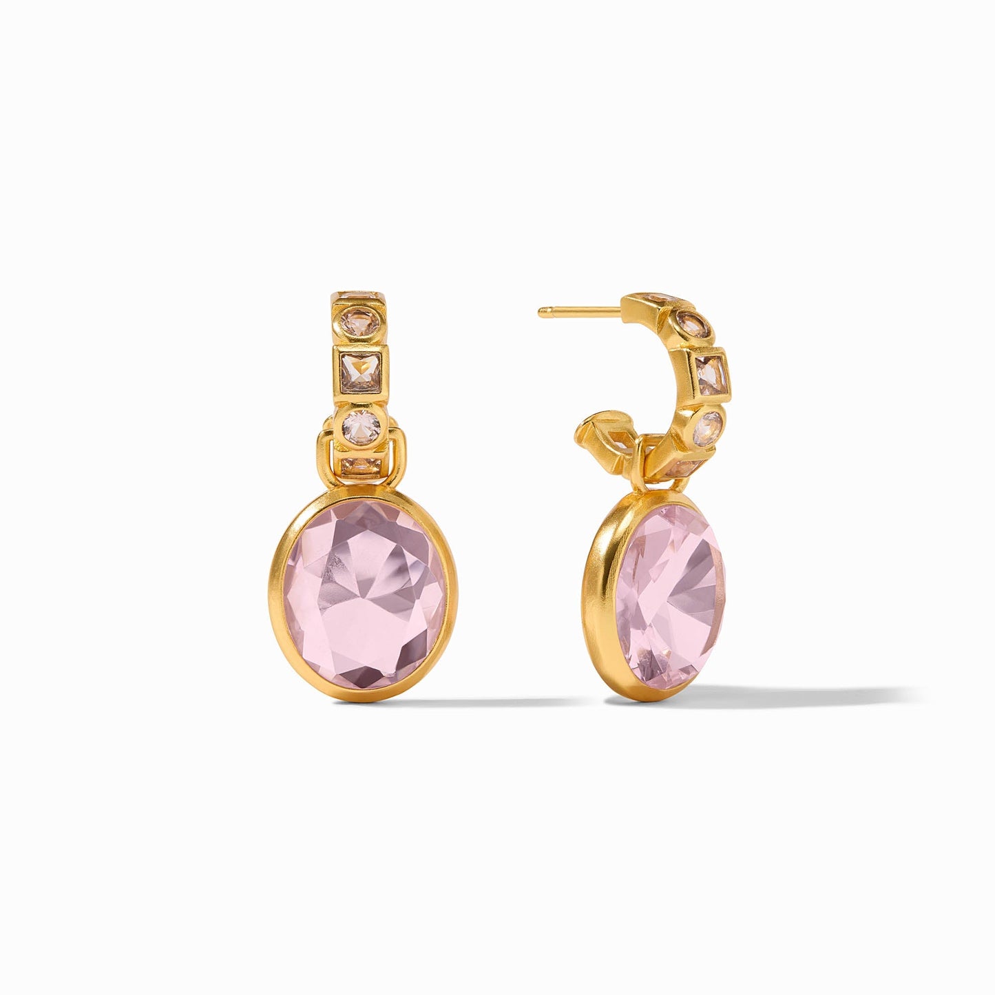 Julie Vos Jolie Hoop & Charm Earring - Rose