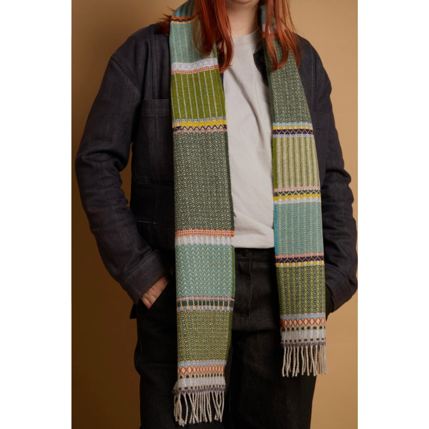 Wallace Sewell Cassia Laurel Lambswool Pattern Scarf