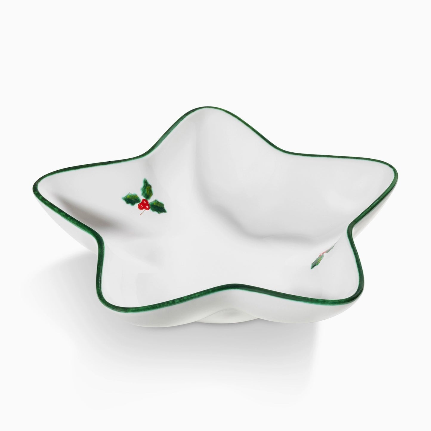 Gmundner Keramik Winter Berry Green Star Dish